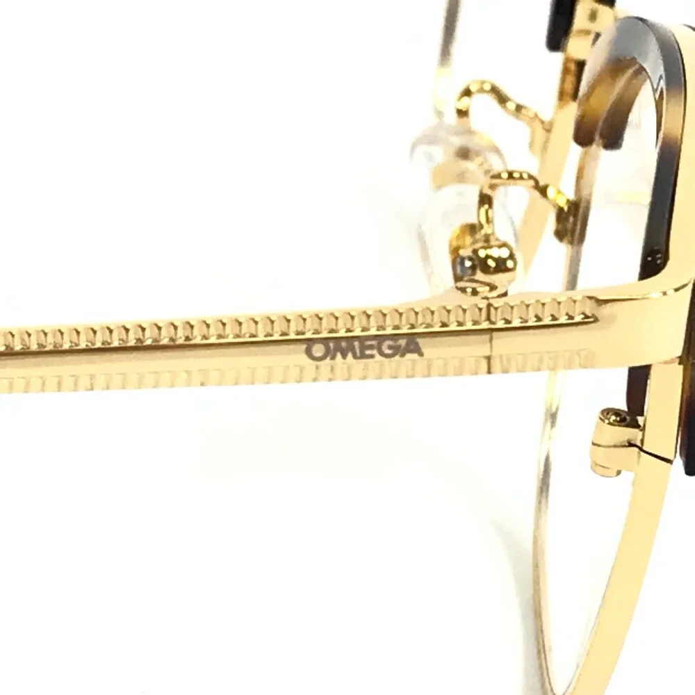 Omega Eyeglasses Frames OM5009-H 052 Tortoise Gold Cat Eye Full Rim 49-18-140